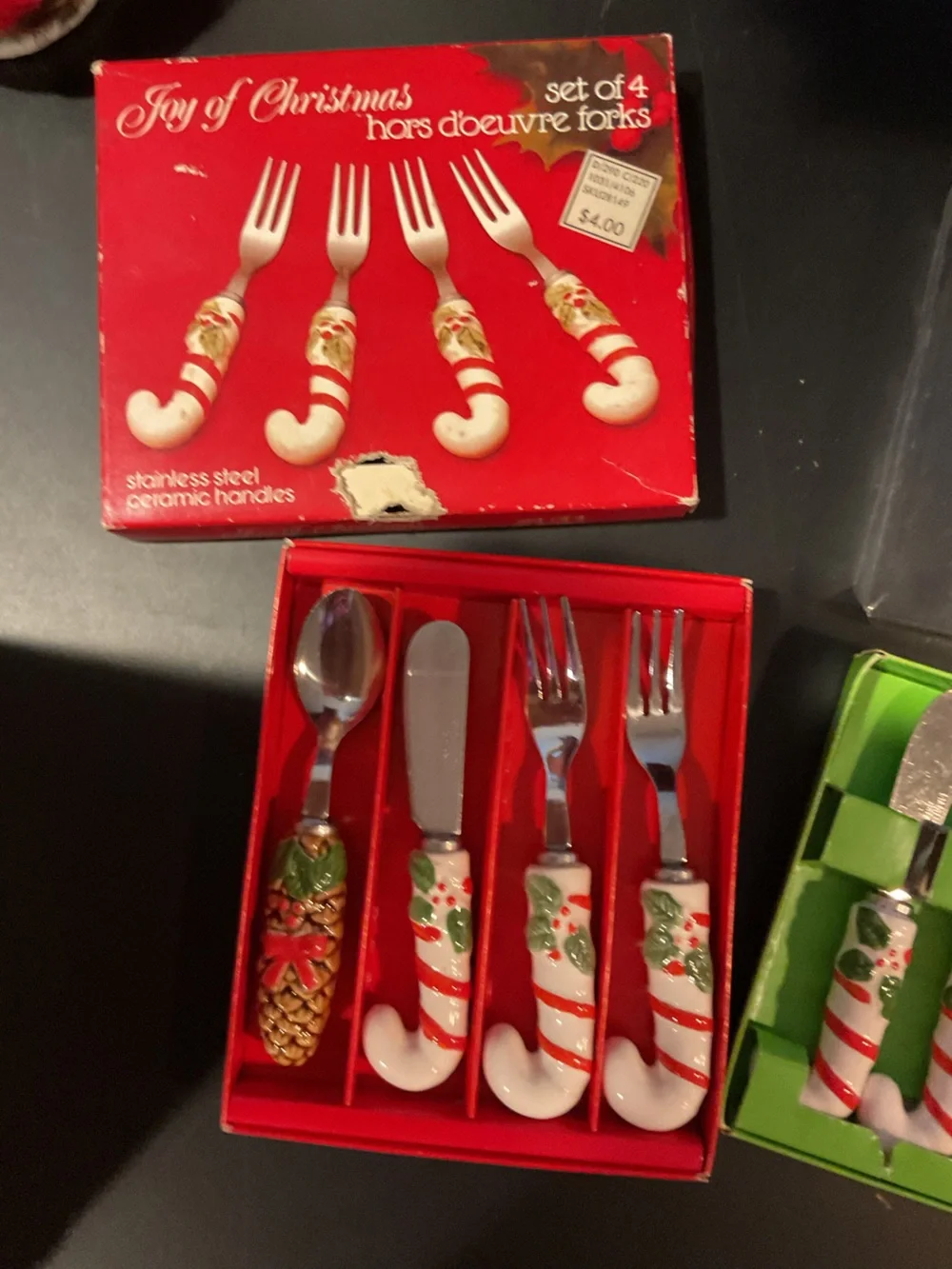 Vintage Christmas Hors d’Oeuvres Serving Set Bundle